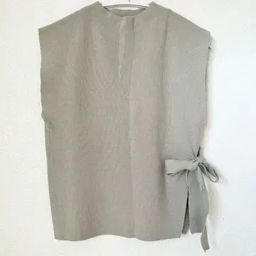 WILLSELECTION 위르셀렉션 니트 슬리브리스 베이지