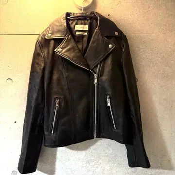 MNG mango 라이더 자켓 가죽 자켓 M 블랙 천연 가죽