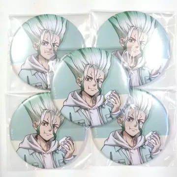 Dr.STONE 이시가미 센쿠 캔뱃지 5개 세트 믹스 가든