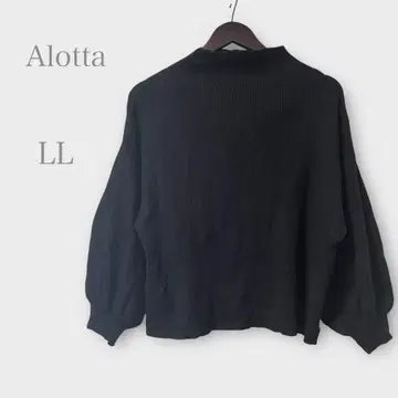 아로타 하이넥 리브 니트 긴팔 블랙 XL 심플 가을/겨울