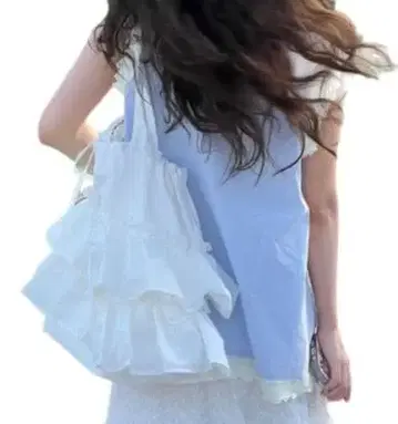 프릴 토트백 마더백 화이트 흰색 에코백