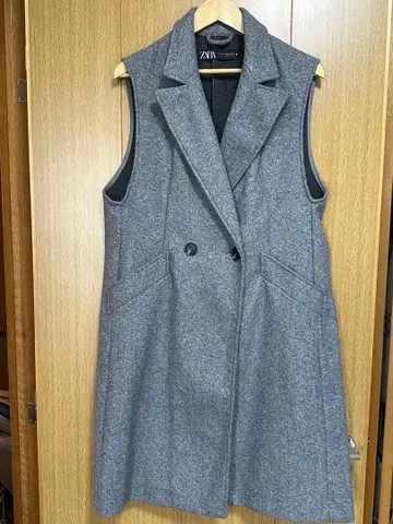 ZARA 자라 그레이 롱베스트 베스트