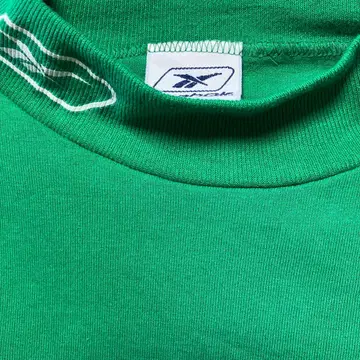 Reebok 팀 유니폼 그린 7부 소매 티셔츠 미국제