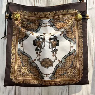 [ TREASURE TOPKAPI ] 마일드 새틴 스카프 패턴 토트백