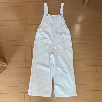 화이트 살로펫 오버롤