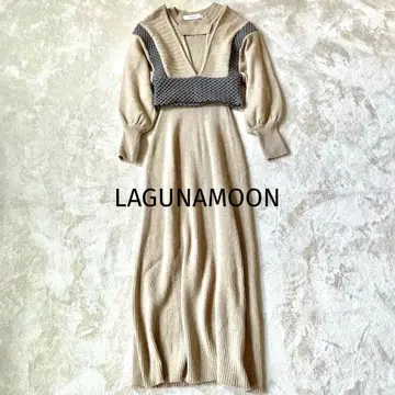 LAGUNAMOON 라그나문 베스트 레이어드 니트 원피스 S