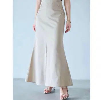 anuans 소프트 머메이드 마린 스커트 베이지