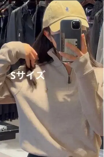 폴로 랄프로렌 인기 컬러 맨투맨 하프 지퍼 베이지