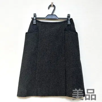 새상품급 내추럴 뷰티 베이직 다크 그레이 타이트 스커트 S 사이즈