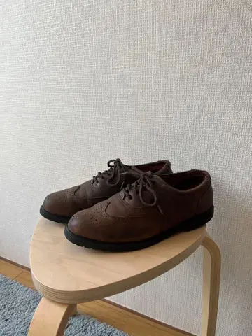브라운 윙 칩 가죽 신발