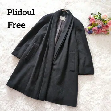 Plidoul 도쿄 스타일 버튼 없는 코트 모 100% 큐프라 5951