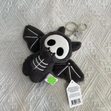 배트형 봉제 인형 키링 그레이