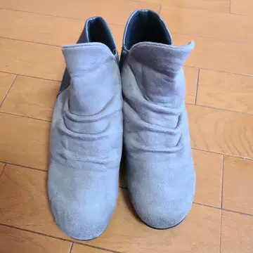 그레이 사이드 고어 부츠 스웨이드