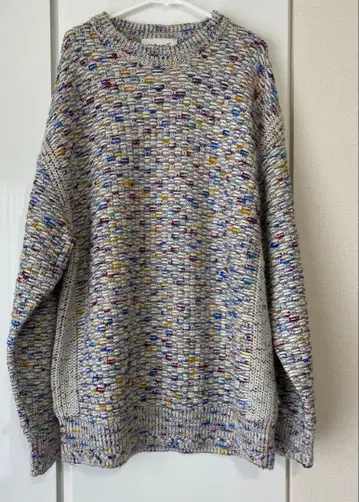 야마가타 멀티 컬러 링스 크루넥 니트