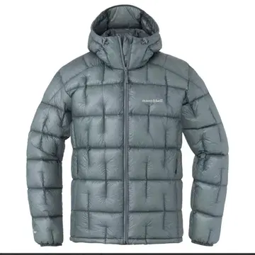 mont-bell 플라즈마1000 알파인 다운 후드티 라이트 그레이