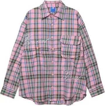 핑크 체크 셔츠 2WAY