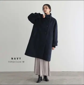 forC 포씨 네이비 롱 코트 M 사이즈