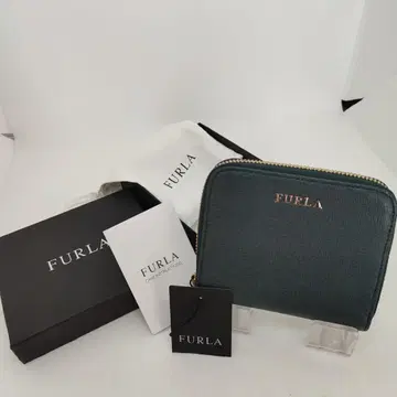 20-1 FURLA 훌라 지갑 그린 미사용 이단 접이식
