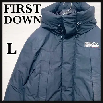 퍼스트다운 다운 자켓 후드 부착 설산 택 블랙 L