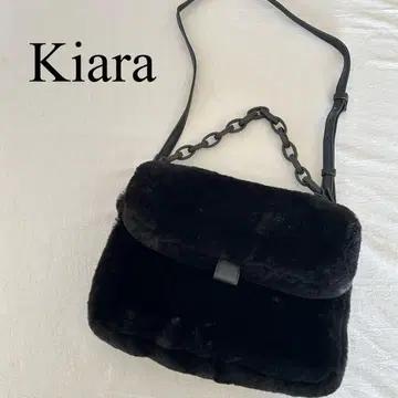 [ 미사용 새상품 ] Kiara 블랙 퍼 숄더백 2way