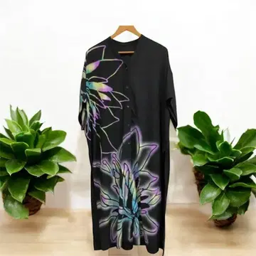 요칸  슬릿 셔츠 원피스