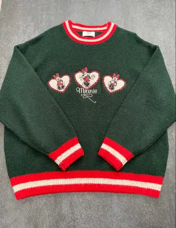 MOUSSY x 디즈니 미니 마우스 자수 니트