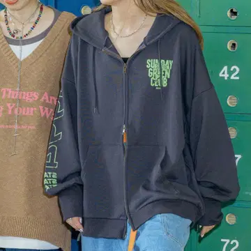 니코앤드 티라 모듬 BIG 후드티 차콜 make stuff'25