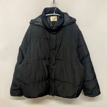 ap retro 블랙 다운 자켓 후드 부착 블랙 충전솜