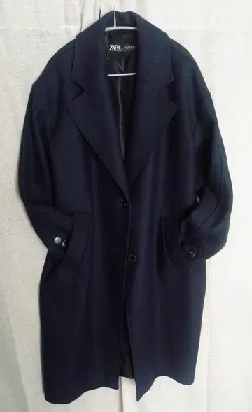 ZARA 네이비 체스터 코트 M
