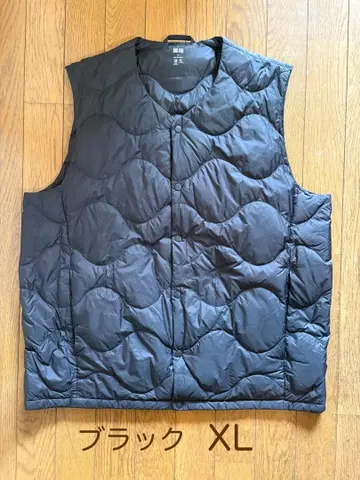 블랙 XL 다운 베스트