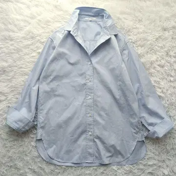 현행 23구 CANCLINI 베이직 셔츠 블루 38