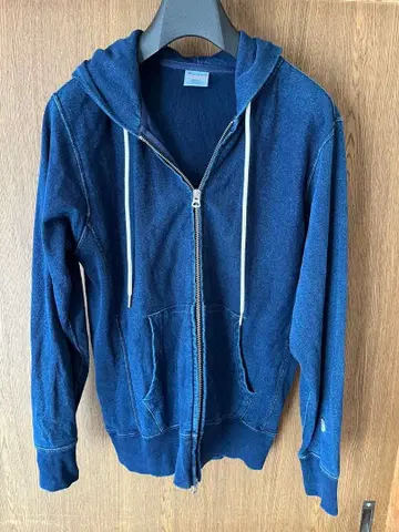 Champion 챔피온 리버스 위브 풀 집업 후드티 인디고 S