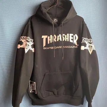 THRASHER 블랙 후드티 사이즈 XXL