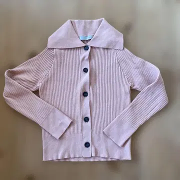 앙피로 워셔블 카라 부착 크롭 가디건 애프리콧 M 사이즈