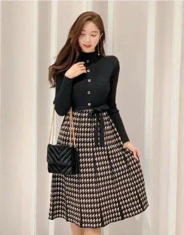 RANDY 란디 하운드투스 니트 원피스