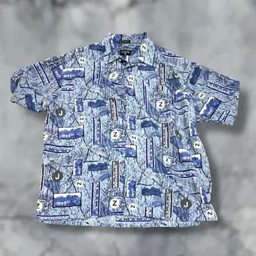 00s 남성용 브루클린 맵 패턴 셔츠 - - B04
