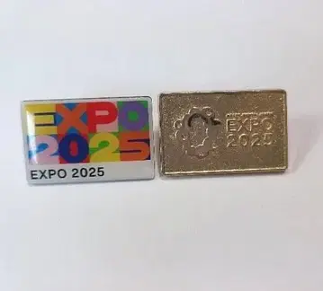 오사카 간사이 박람회 공식 핀 배지 2종류