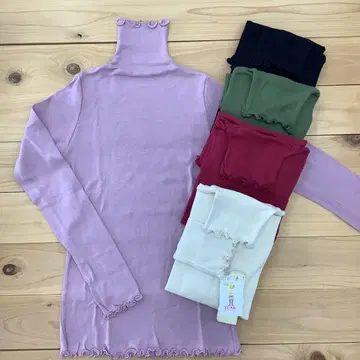 카모이 요코 TUNIC 온활 하이넥 이너 코튼 실크