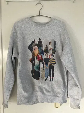 her neon 그레이 그래픽 프린트 맨투맨 (가격 인하 불가)