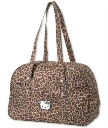 키티 레오파드 무늬 아베일 보스턴 백
