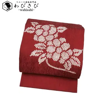 나고야 오비 조임 무늬 꽃 무늬 사슴 무늬 조임 스오 색 O-4341