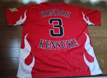 후쿠오카 소프트뱅크 콘도 선수 카치도키 레드 T셔츠 L 사이즈