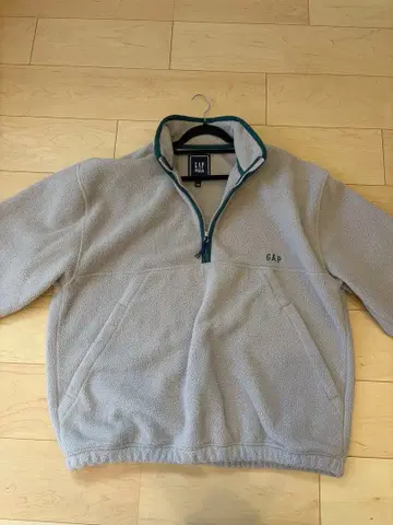 GAP 하프 지퍼 플리스 XL 베이지 그린