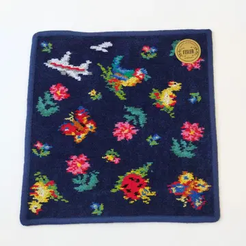 페일러 하이디 네이비 손수건 JAL 미사용 새상품 FEILER