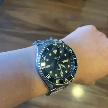 SEIKO 자동 와인딩 손목시계 블랙