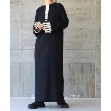 [컨디션 최상] aere 아에레 V넥 원피스 블랙 38 스트레치