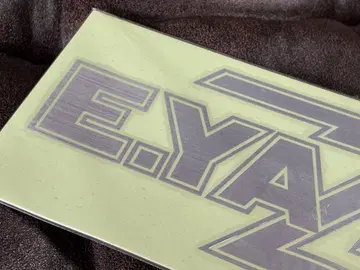 야자와 에이요시 E.YAZAWA 스티커 로고 실버&화이트 2장 세트