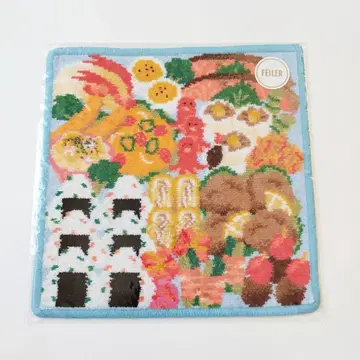 FEILER 음식 손수건 약 25cm 두근두근 도시락 페이 새상품