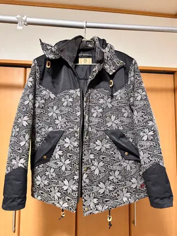 일본풍 패턴 디자인 점퍼 블루종