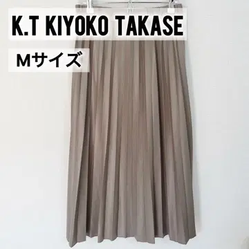 K.T 코무사 스커트 플리츠 스커트 롱 스커트 가죽풍 스커트